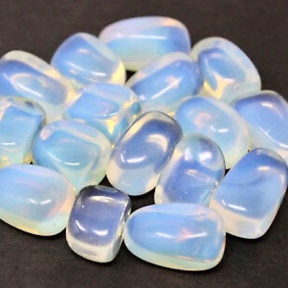 Sterling Silver Opalite Crystal Stud Earrings Handmade New - Picture 8 of 9